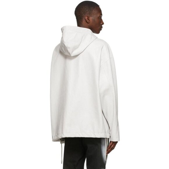 Givenchy Lambskin Leather Hoodie in Gray Size 50 US 40 M New $3985 - Picture 3 of 15